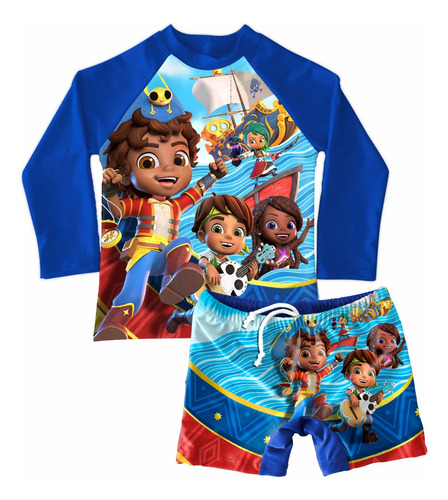 Traje De Baño Niño Santiago De Los Mares Personalizado