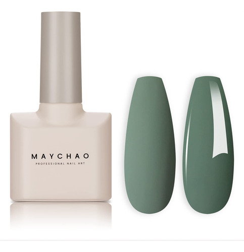 Maychao Esmalte De Unas De Gel Verde Salvia De 0.5 Fl Oz, 1