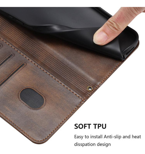 Funda De Piel Retro Para Oukitel C57s/c57 Pro/blu J12/ouki