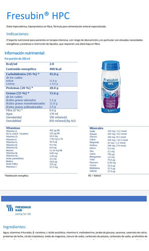 Fresubin Hpc 2 Kcal. 200 Ml. C/24 Pz Fresenius Sabor Frutos Del Bosque Frutos Del Bosque