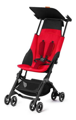 Cochecito de paseo GB Gold Pockit AIR Air cherry red con chasis color negro