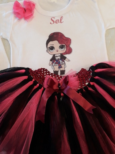 Disfraz Conjunto Lol Rocker Con Tutú Personalizado + Enagua