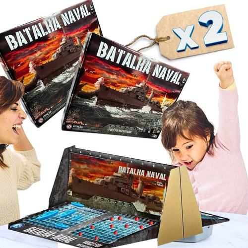 Presente 2 Batalha Naval Brinquedo Infantil Meninos Meninas