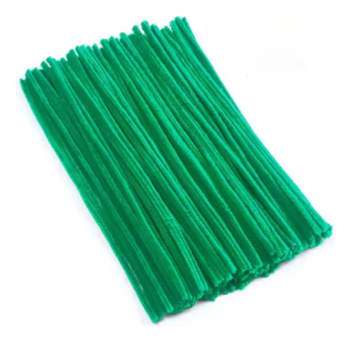 Limpiapipas Artesanías Manualidades Colores X 100 Unidades Verde