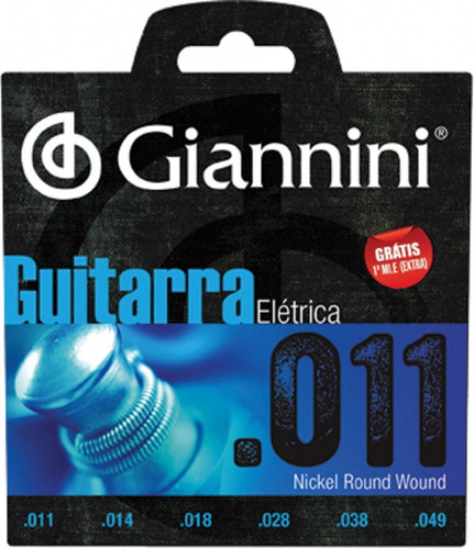 Encordoamento Giannini Para Guitarra 0.11 Geegst 11