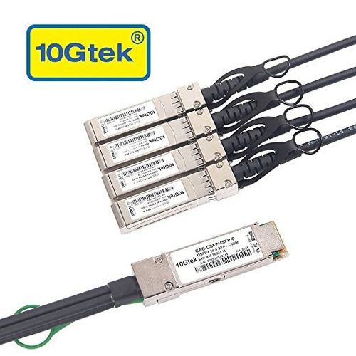 10gtek Para Cisco Qsfp-4sfp10g-cu2m, 40 Gb / S Qsfp + 4x A S