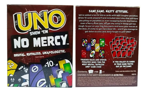 Juego De Cartas Uno Show Em No Mercy Nuevo Sin Misericordia