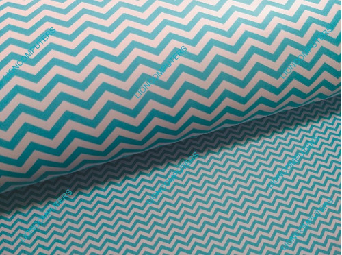 Cartulina Bifaz 70 X 50 Cm X 10 U Zigzag Celeste Nuevo Ofert