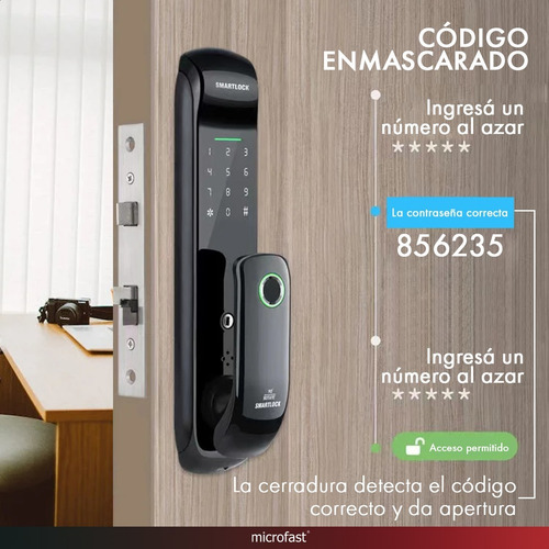 Imagen 5 de 10 de Cerradura Inteligente Smart Wifi Bluetooth Huella Nfc App