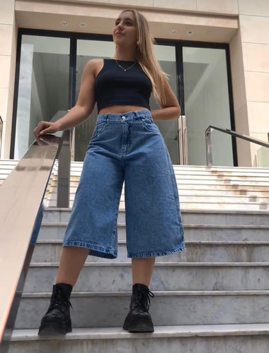 Bermuda Oversize Jean Mujer - Moda Verano 2025