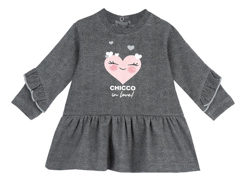 Chicco Vestido Manga Larga Color Gris Varias Tallas