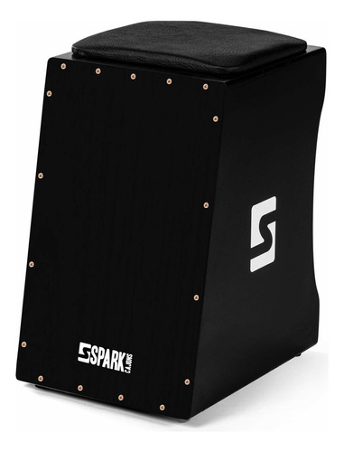 Cajon Elétrico Cajon Eletroacústico Preto Spark Percussão