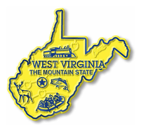 Iman Diseño Mapa Estado West Virginia