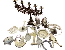 Comprar Lote Ceniceros Figuras Adornos En Bronce Candelabro Y Mas