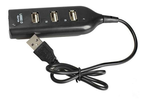 Hub Usb 2.0 De 4 Puertos Tipo Zapatilla Con Cable De 40cm ®