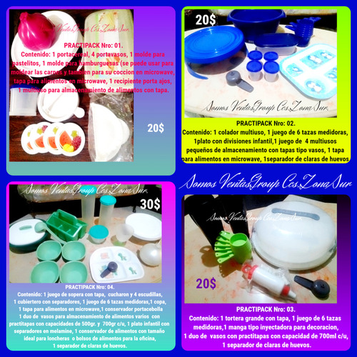 Set Multiusos Tupperware, Avon Hogar, Jade Hogar...