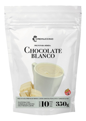 Imagen 1 de 2 de Chocolate Blanco Caliente Espeso Polvo 350gr Cremuccino Cafe