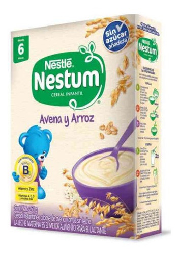 Probiotico Nestum Avena Y Arroz 250 Gr(2 Unidad)super
