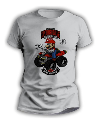 Remera Infantil Personalizada Sublimada De Mario Ride - 7046