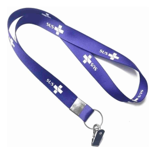 100 Cordões Personalizados Crachá 20mm Com Jacaré
