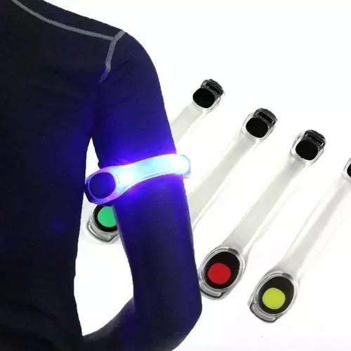 Imagen 3 de 4 de Brazalete Led De Seguridad Runner Bicicleta Caminata Deporte