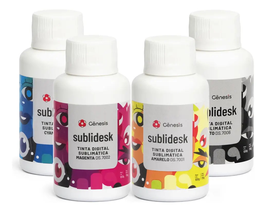 Kit 4 Tintas Gênesis Sublimáticas 100ml Cada