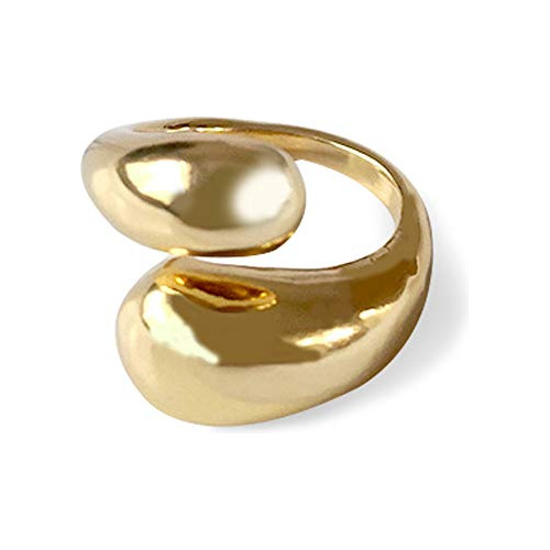 Anillos - Chunky Open Ring 14k Gold Plated Minimalist Adjust