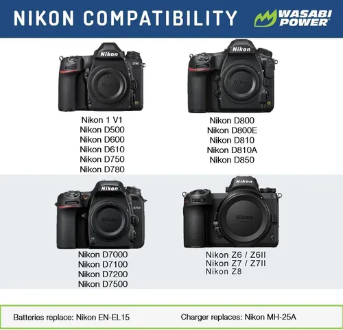 Batería Nikon En-el15 Y Nikon 1 V1, D600, D610, D800, ...