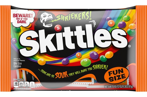 Skittles Halloween Shriekers! Fun Size 20 Bolsitas 15g C/u