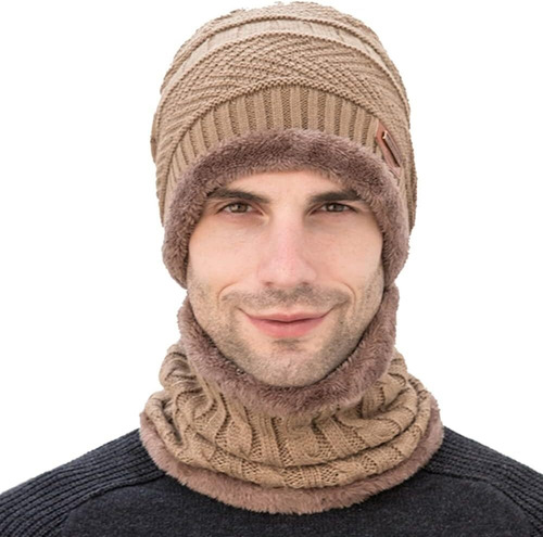 Anriy Invierno Gorros De Punto Con Bufanda De Hombre