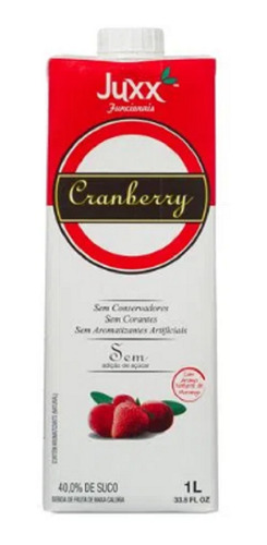 Imagem 1 de 2 de Suco De Cranberry E Morango Zero Juxx 1 Litro