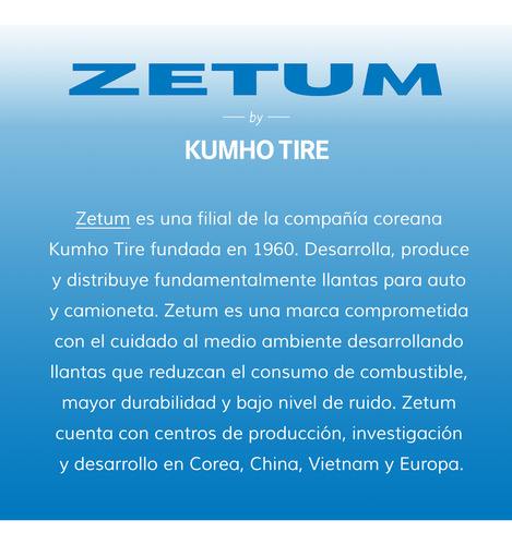 Llanta 205/65r15 Zetum Kr26 94h H