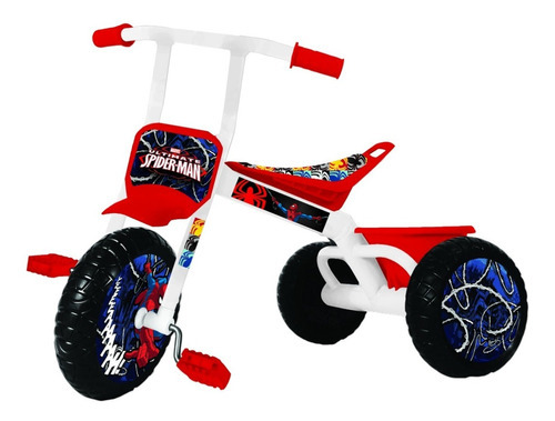 Triciclo Para Niños Max - Spiderman Disney - Unibike Color Rojo