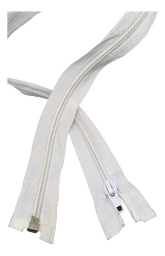 Cierre Cadena Separable Largo 70 Cm Pack X 5 Unidades Blanco