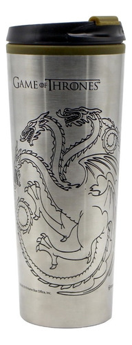 Copo Têrmico Viagem 450ml Game Of Thrones Casas 10023173 Cor Prateado