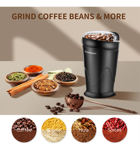 Molinillo Eléctrico 60g Para Granos De Cafe Y Nuez Aigostar