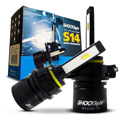 Lâmpada Led Shocklight S14 Nano Headlight 3600lm 6000k H16