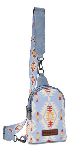 Bolso Bandolera De Lona Con Cremallera Étnica Boho B