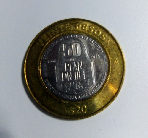 Moneda Conmemorativa 20 Pesos Plan Dn3-e