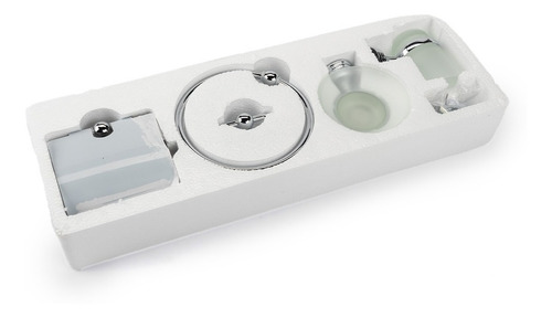 Imagen 5 de 8 de Set De Accesorios Baño Metálicos 5 Piezas Línea Salvinia