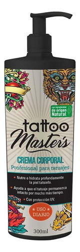 Crema Corporal Tatto Masters Profesional Para Tatuajes Uso Diario 300ml