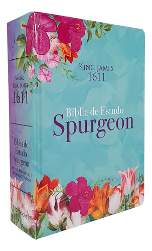 Bíblia Estudo Spurgeon King James 1611 | Capa Luxo Feminina