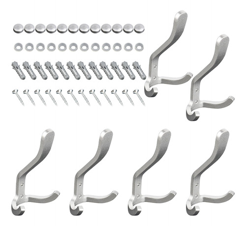 6 Uds Ganchos Para Abrigos De Doble Punta Resistentes