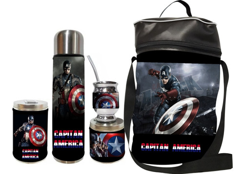 Set Matero Completo Capitán América Avengers. Ecocuero