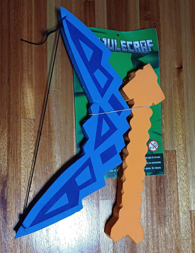 Combo Armas Minecraft Hacha Arco Y Flecha