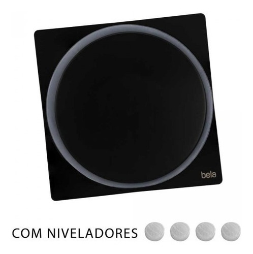 Ralo Click Inteligente De Banheiro 10x10 Cm Inox Preto