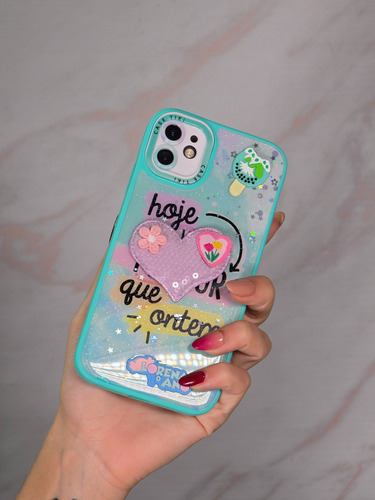 Funda Diseños 3d Tela Cubre Modulo Para Iphone 11 Verde Agua Iphone 11
