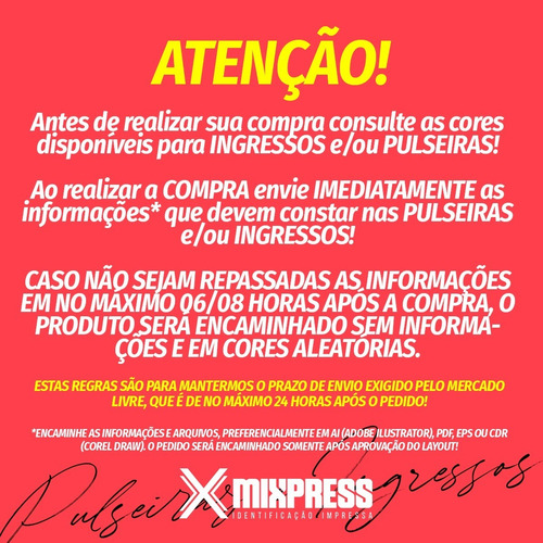 Imagem 2 de 6 de Pulseira Personalizada Nylon Festa Evento Show 600 Unids