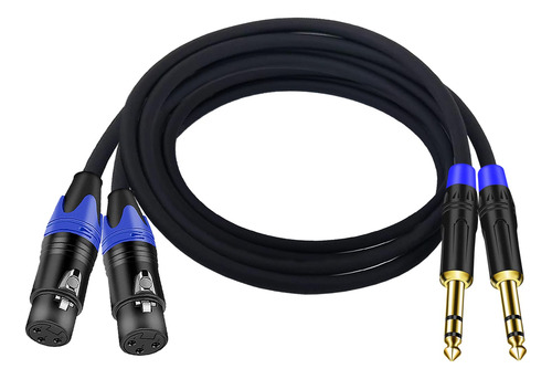 Seefeful Cable De Microfono Xlr Hembra A Conector Mono Ts De