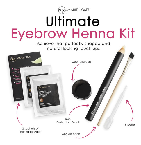 Brow Henna Tinting Kit - 10 Applications - Colors Up To 6 We